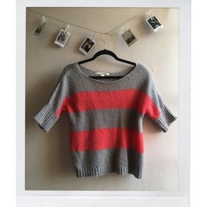 Mid Sleeved ( Red & Gray ) Forever 21 Sweater